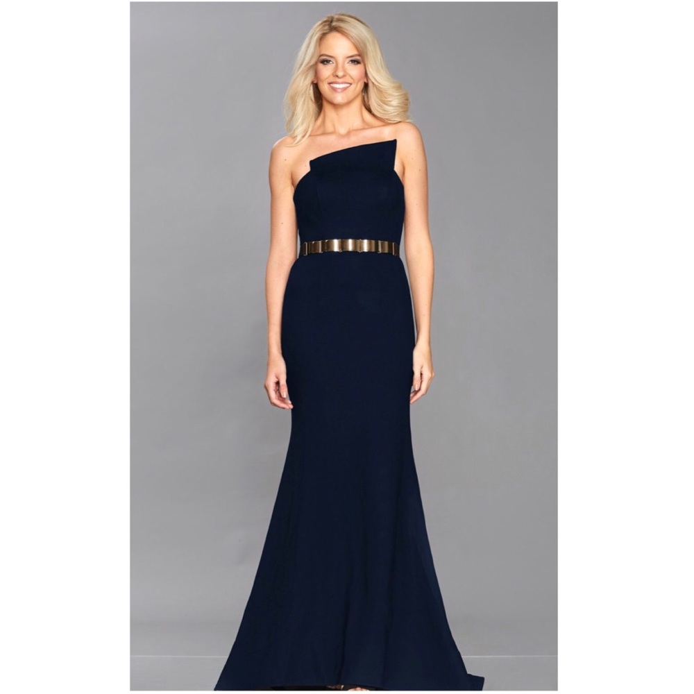 Aida Navy size 10  runs small evening gown.